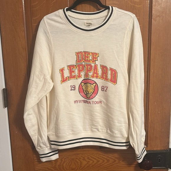 Pilcro Anthropologie Def Leppard Varsity Sweater, XS, NWOT - Picture 5 of 7